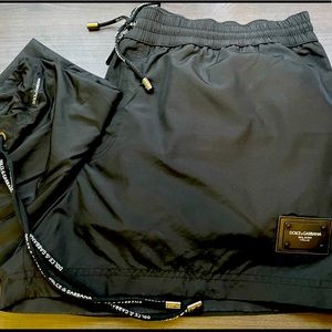 Men’s Dolce & Gabbana black medium swim trunks
